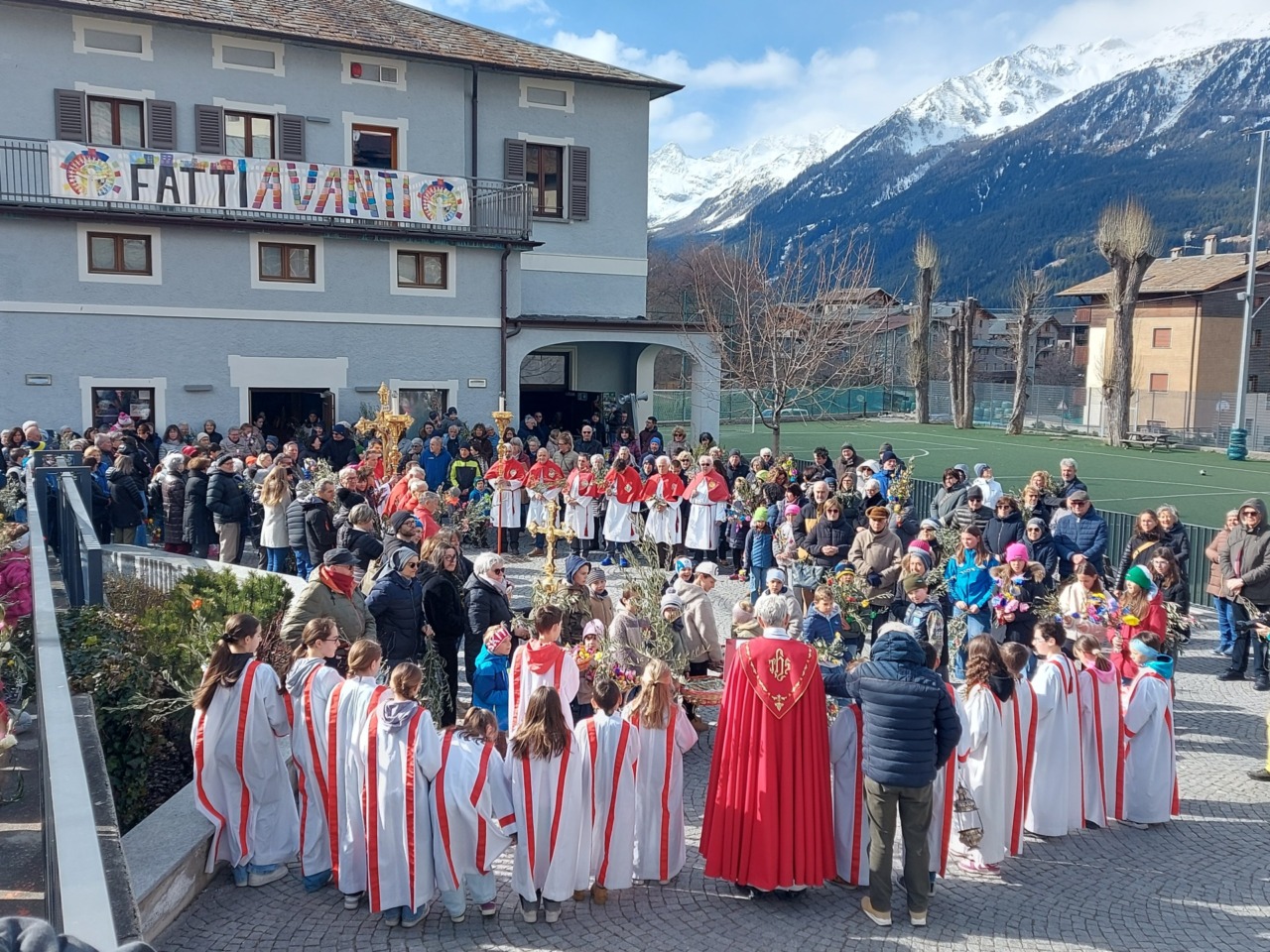 Celebrazione della Domenica delle Palme con la tradizionale processione a Bormio