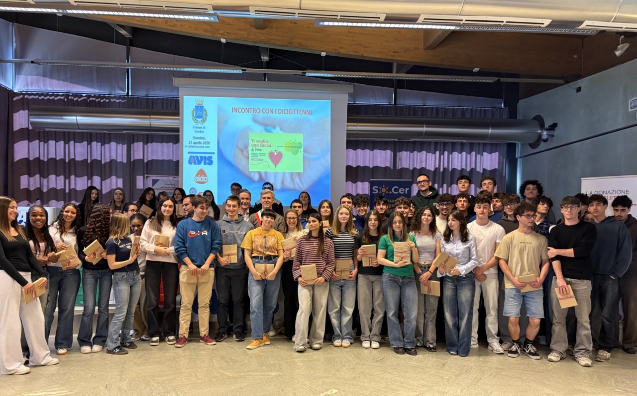 Celebrazione per i neo maggiorenni a Sondrio