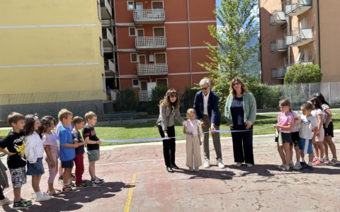 Inaugurato il giardino della Scuola primaria Credaro a Sondrio